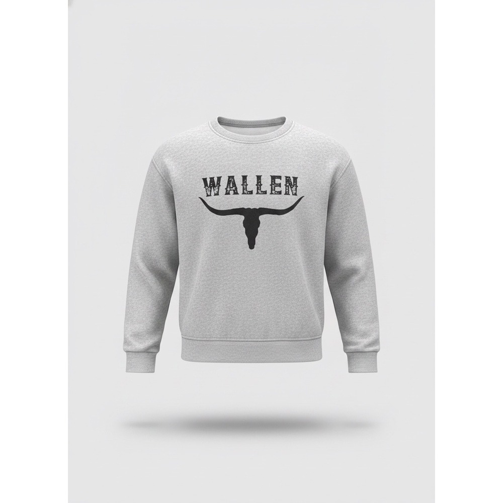 Morgan Wallen Graphic Sweatshirt Mens Small Gray Country Music 7 Summers